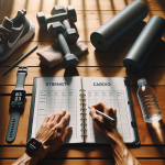 Недельный план тренировок: баланс силовых, кардио и восстановления на столе, с гантелями и кроссовками